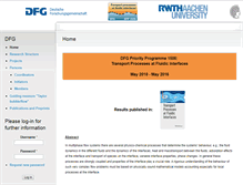 Tablet Screenshot of dfg-spp1506.de